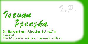 istvan pjeczka business card